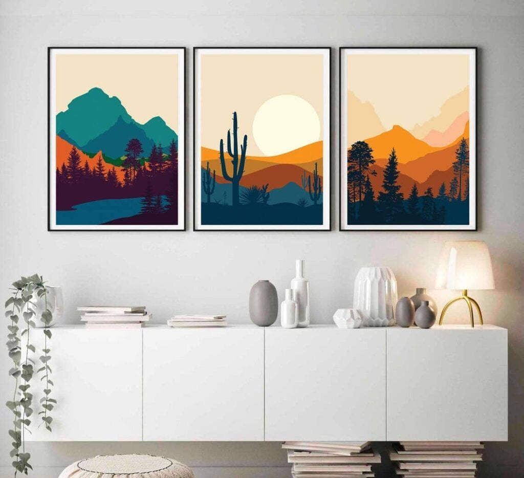 Sunset wall frames