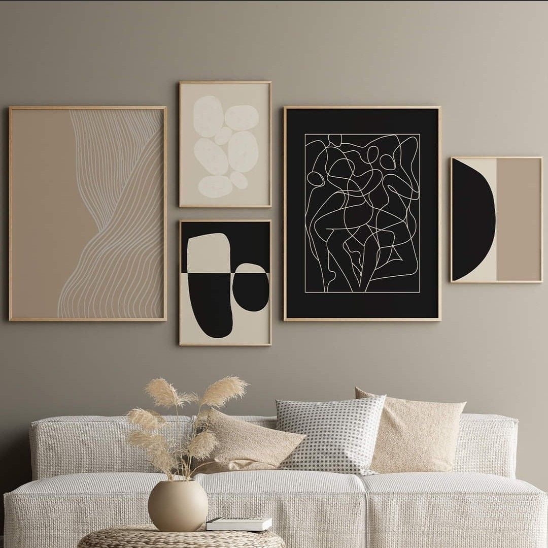 Abstract Frame Drawing Abstract 5 frames set – Frames Galleriaa