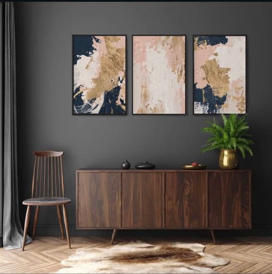 ABSTRACT Wall Art Triplet