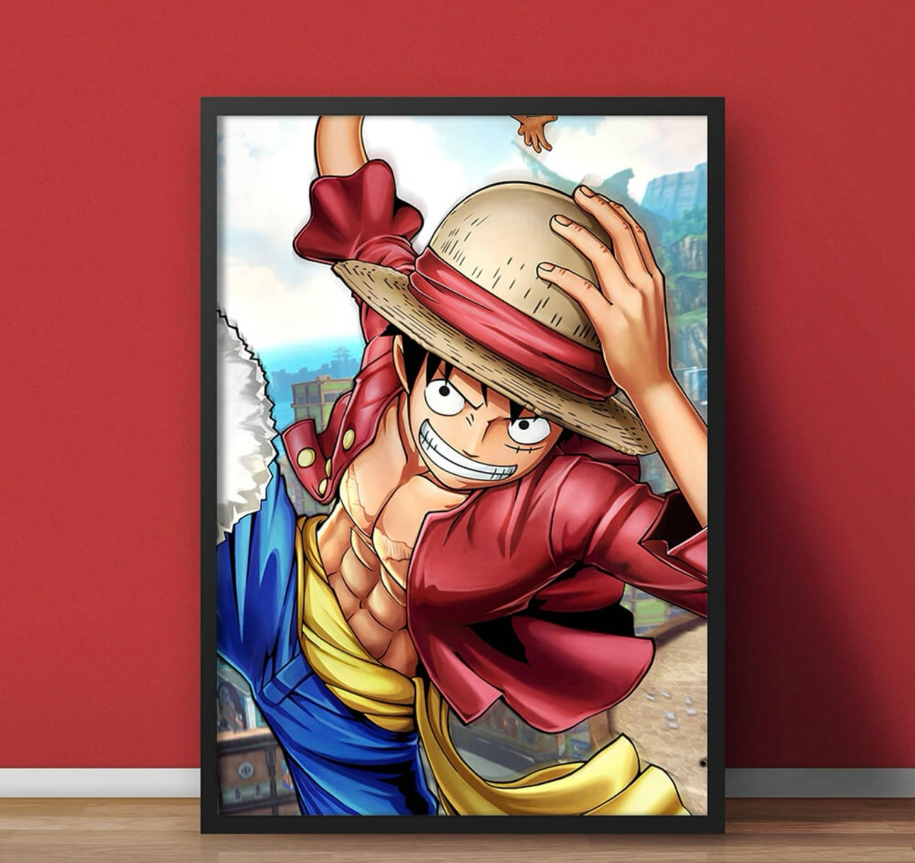 One Piece Monkey D Luffy Laughing | Anime Wall Art