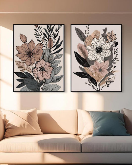 Boho Floral set of 2