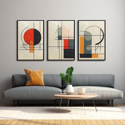 Geomatrical Wall Art Triplet