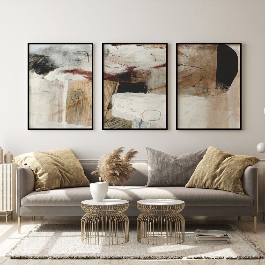 ABSTRACT Wall Art Triplet