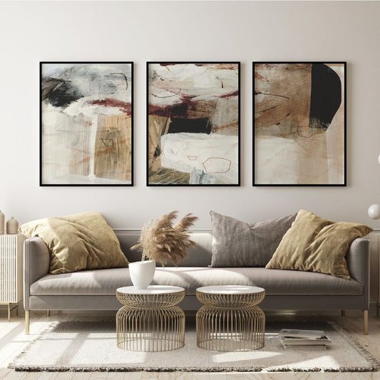 ABSTRACT Wall Art Triplet