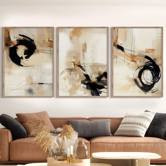 ABSTRACT Wall Art Triplet