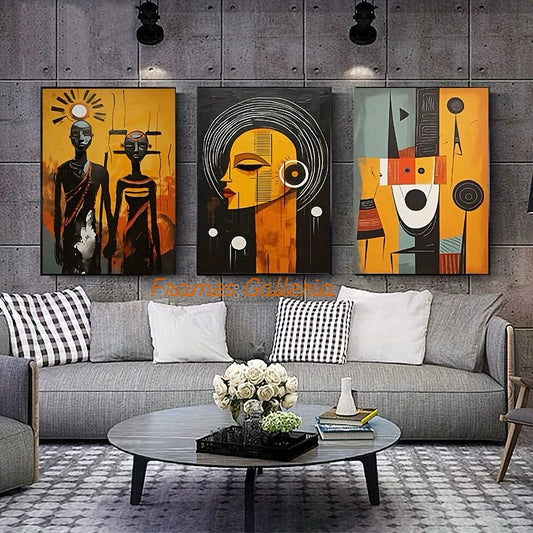 Modern American Wall Art Triplet