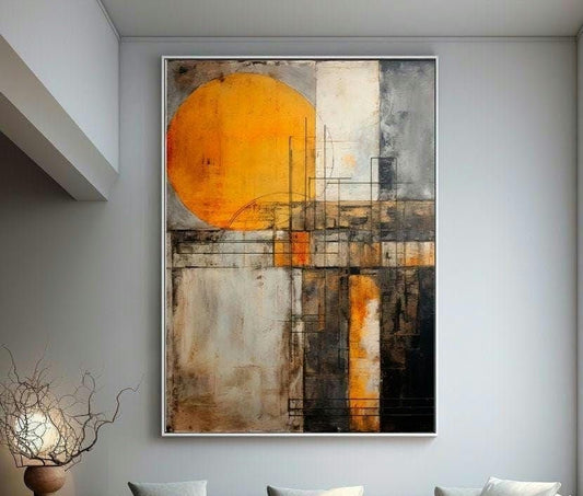 Abstract Burnt Orange Painting
