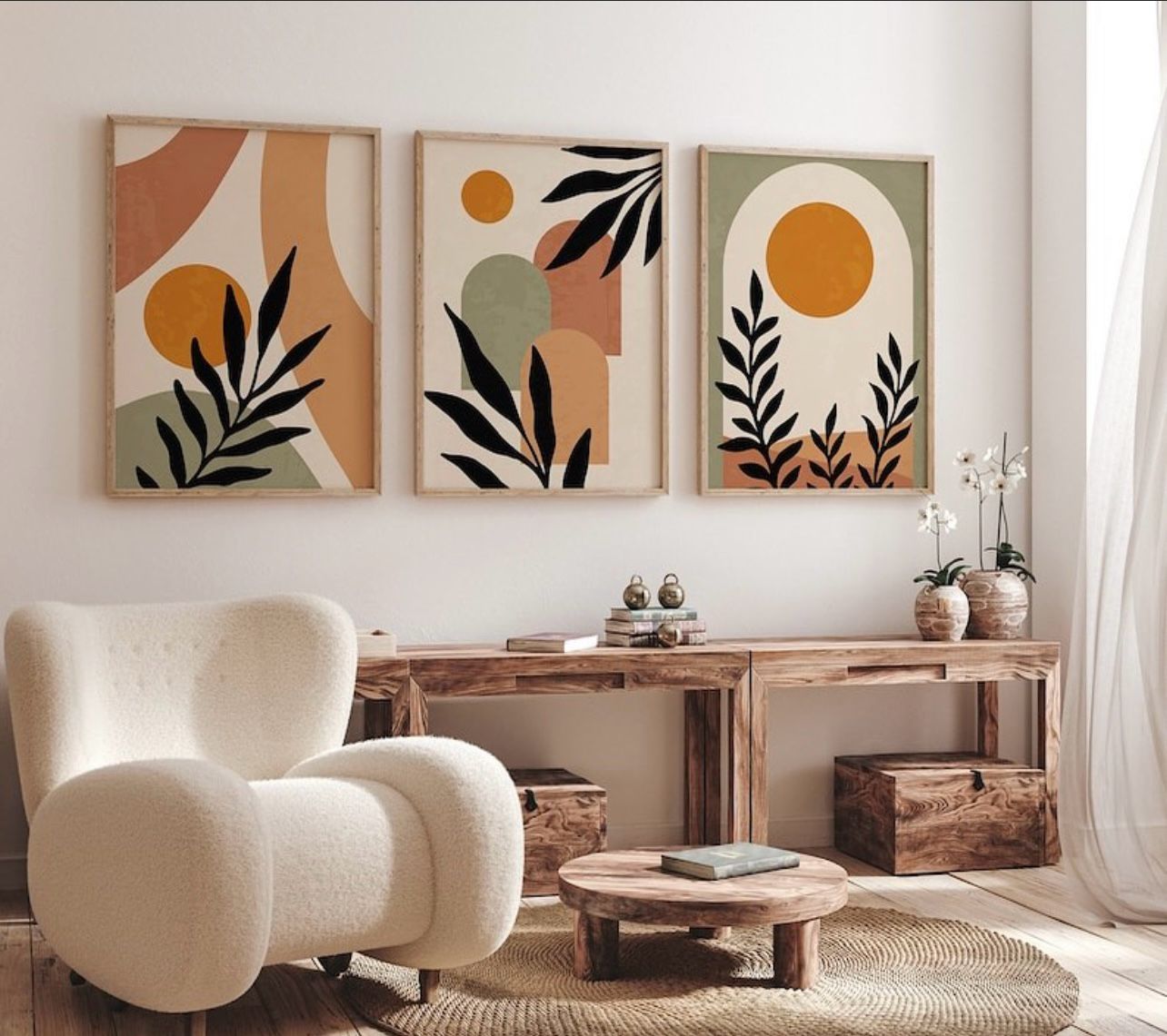 Abstract leaves Wall art