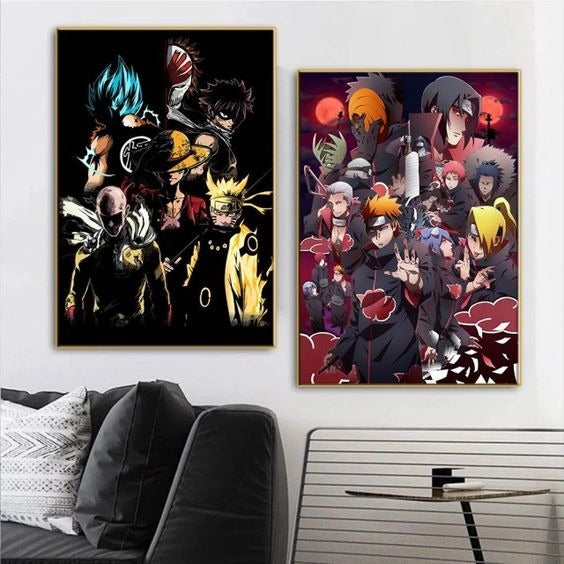 Japanese anime character Naruto canvas painting art poster decorative painting wall home kids room