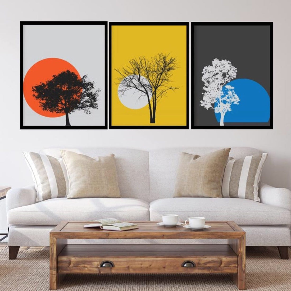 Muted Color Tree Art